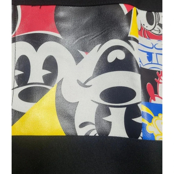 Disney Store Parks Mickey Mouse Double Strap Tote Bag Black Red Blue One Size - Picture 5 of 8